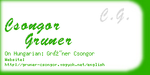 csongor gruner business card